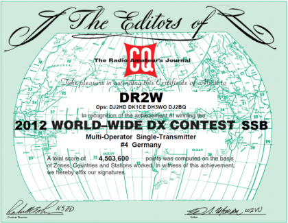 WW DX 2012 4th place